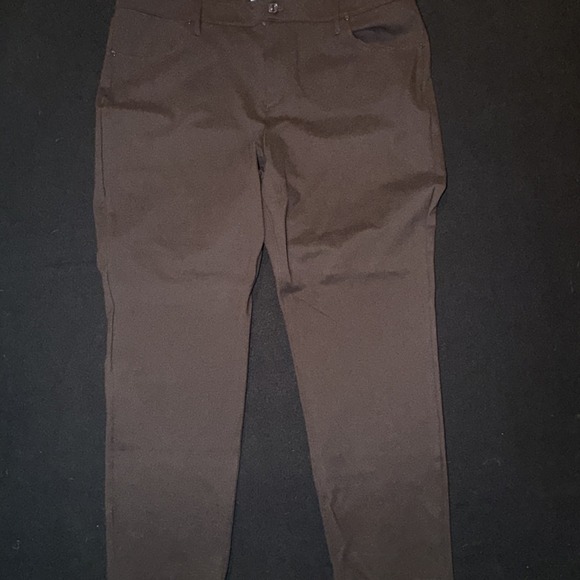 Chico's Pants - Chico's Womens Flat Front Straight Leg Career Dress Pants Brown Size 20R